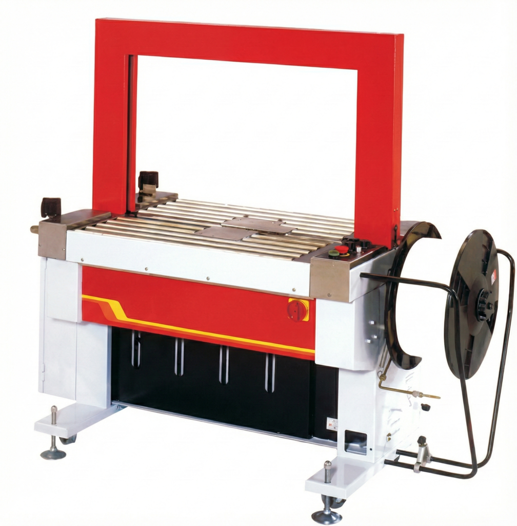 Automatic Stack Strapper Auto Strapping Machine with Powered Rollers